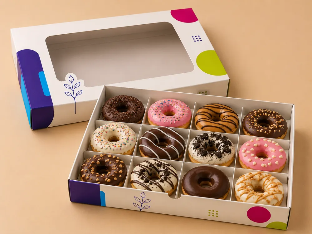 Donut Box 12 Piece — Custom / multiple sizes inch