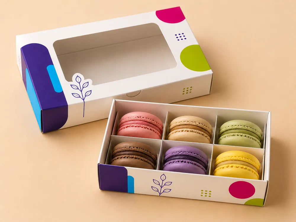 Macaron Box 6 Piece — Custom / multiple sizes inch
