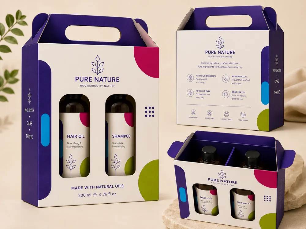 Oil Gift Box 4 Bottle Carrier — Custom / multiple sizes inch