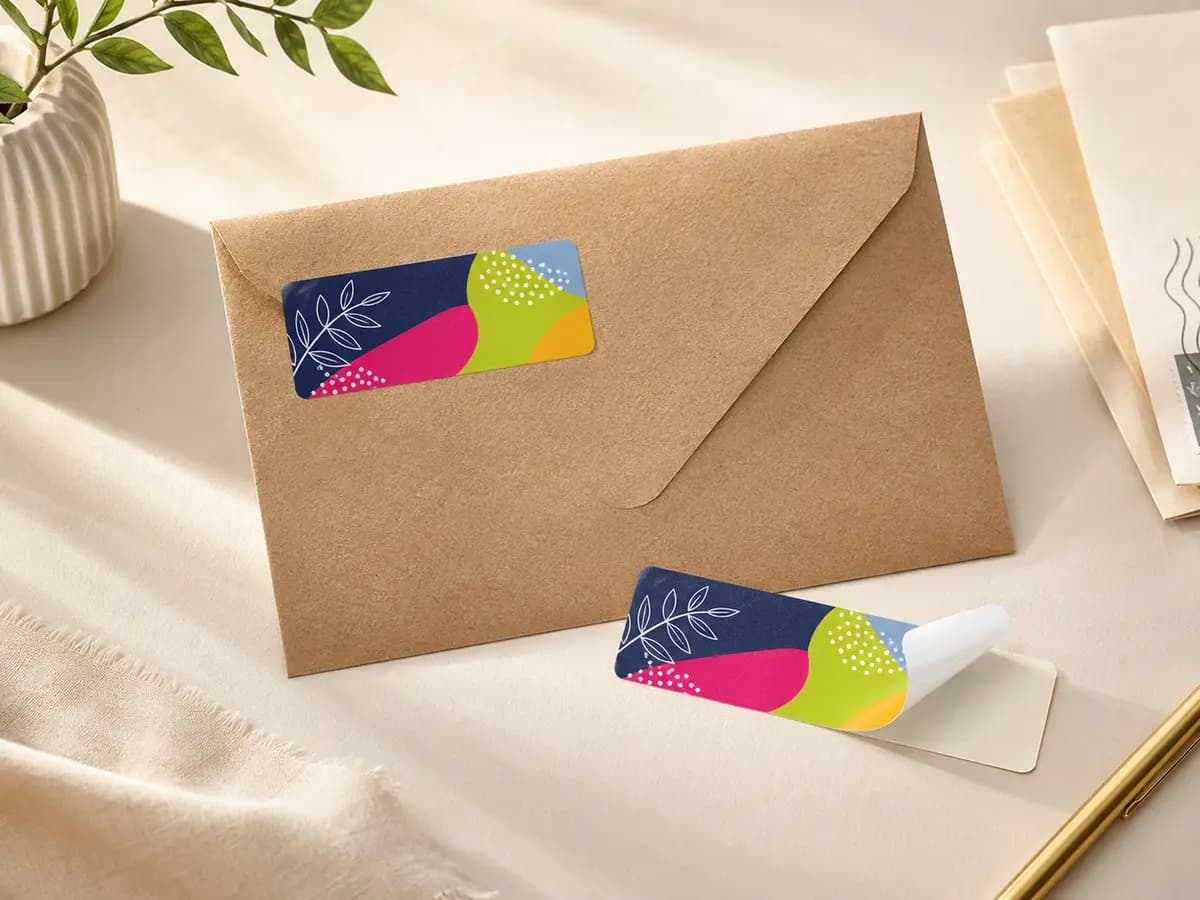 Address Label in vinyl, paper and clear